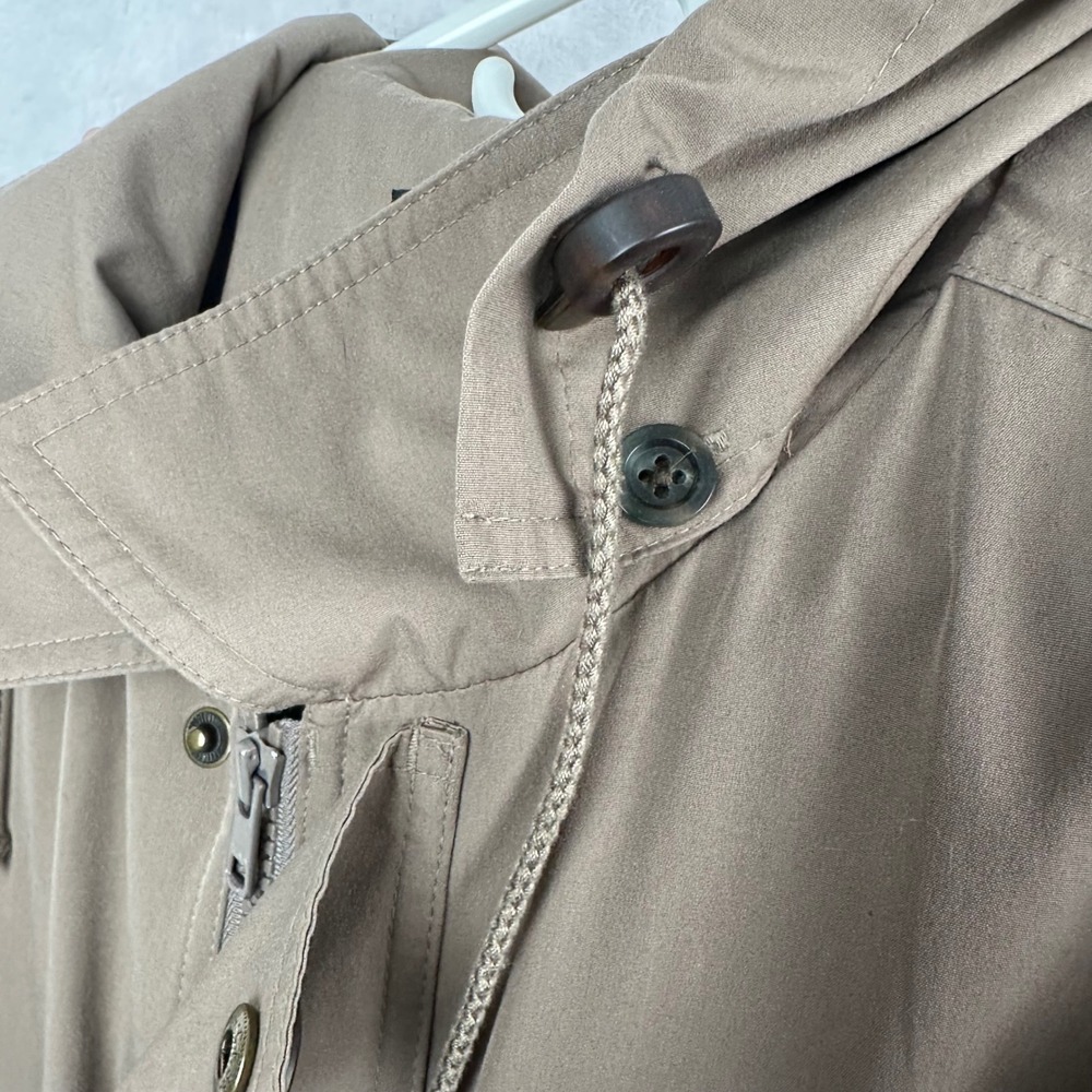 VTG L.L.Bean Traveler Jacket Mens M Brown 3-in-1 Fleece Long Lined Hooded Parka - Picture 12 of 12